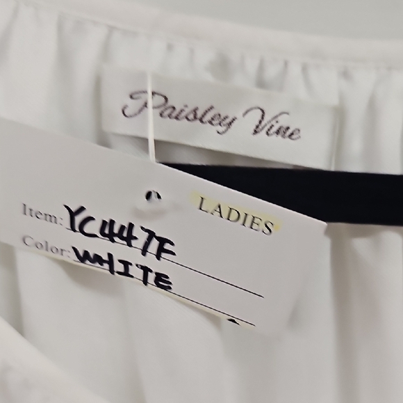 White Ruffled Flutter Sleeve Blouse - Picture 3 of 5